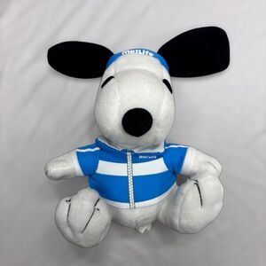 Track Star Snoopy MetLife Promotional Sitting Snoopy Toy in Blue and White